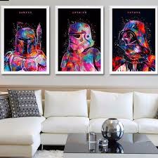 3 Panel Star Wars Darth Vader Canvas Painting Wall Art For Living Room Canvas Poster Starwars Canvas Canvas Wall Art
