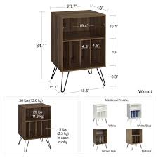 The stand can hold up to 30 lbs. Novogratz Concord Turntable Stand White Walmart Com Walmart Com