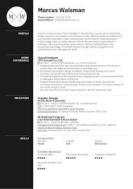 It is a responsive html5 template you can also use for landing pages, a website portfolio, or a blog. Visual Designer Resume Example Kickresume