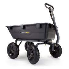 The durable steel bed features removable sides that allow the cart to convert into a flatbed for moving larger materials like 2x4s, tree branches or. Gorilla Carts Gor6ps 1200 Lb Heavy Duty Poly Dump Cart 13 Tires Walmart Com Walmart Com