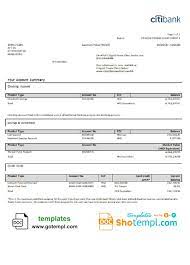 Hong Kong Citibank Credit Card Statement Template In Doc And Pdf Format Credit Card Statement Statement Template Templates
