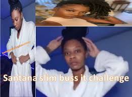 Slim santana is an american model, video vixen and social media personality who came to limelight for her buss it challenge on tik tok. Slim Santana Bustitchallenge White Robe Slim Santana Bustitchallenge Original Buss It Challenge Viral Slim Santana Newsjabar Com Slim Santana Buss It Challenge Video Full Video Link In Description Slimsantana A