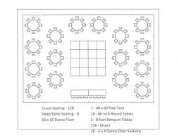 Tent Layouts Seating Capacity Chart Aa Party And Tent