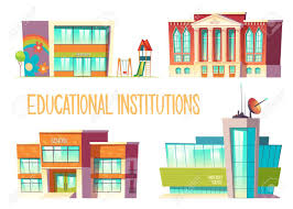 Educational Institutions Set, Kindergarten, School, State And Science  University Buildings Front View Isolated On White Background, Modern City  Establishment For Studying. Cartoon Vector Illustration Royalty Free SVG,  Cliparts, Vectors, And Stock ...