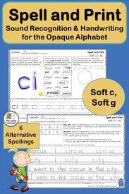 Spelling Activities Handwriting Soft C G Distance Learning Jolly Phonics Spelling And Handwriting Phonics Programs