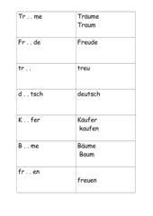 1 vergleiche die schreibung der wörter. Deutsch Arbeitsmaterialien Au Au Au Eu 4teachers De