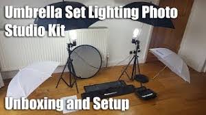 Excelvan Umbrella Set Lighting Photo Studio Kit Unboxing And Setup Youtube