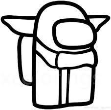 Among us coloring pages 50 best images free printable. Among Us Baby Yoda Coloring Pages Xcolorings Com
