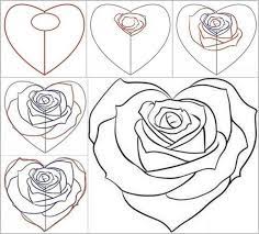 رسم زهور google search roses drawing rose sketch flower drawing