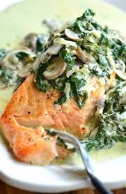 Light Creamy Salmon Dish That S Easy To Make And Done In About 20 Minutes Salmon Florentine Is Made Salmon Florentine Recipe Salmon Dishes Easy Salmon Dinner
