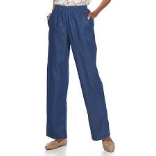 Aug 29, 2021 · knit jersey button front tropical maxi dress is rated 4.0 out of 5 by 96. Petite Alfred Dunner Pull On Denim Pants
