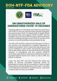 1a, 1b, 2a, 2b, 3. Doh Ntf Fda Advisory On Unauthorized Sale Of Unregistered Covid 19 Vaccines February 9 2021 Food And Drug Administration