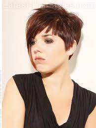 24 Flattering Haircuts For Round Faces Best Hairstyles For Round Faces Short Asymmetrical Haircut Asymmetrical Haircut Short Hairstyles For Thick Hair