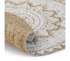 Bei jedem sukhi teppich merkt man ein auge fürs detail. Vidaxl Teppich Jute Geflochten Bedruckt 90 Cm Rund Vidaxl De
