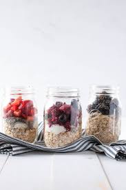 Add the desired amounts of milk, oats, yogurt, chia seeds and banana to a jar or container and give them a good stir. Overnight Oats With Yogurt Nourish Nutrition Blog