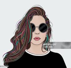 751 Wind Blown Face High Res Illustrations