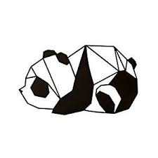 Metal Decor Fur Die Wand Geometrisches Design Aus Metall In Panda Form Schwarz Stylische Wanddeko Fur Panda F Risunki Geometricheskoe Iskusstvo Risunki Pandy