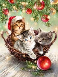 Epingle Par Rita Sbarsi Sur Animali Natale Chaton De Noel Joyeux Noel Anime Image Noel