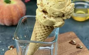 This is best served soft and topped with fresh fruit. Pumpkin Protein Ice Cream Heather Mangieri Nutrition