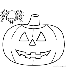 Pumpkin coloring pages for kids. Print Halloween Pumpkin And Spider Sb3a2 Coloring Pages Pumpkin Coloring Pages Halloween Coloring Halloween Coloring Pages