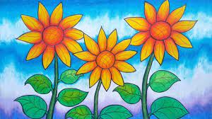 Sketsa bunga matahari dan cara mudah menggambarnya. Cara Menggambar Dan Mewarnai Bunga Untuk Lomba Menggambar Bunga Matahari Youtube
