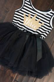 Birthday Outfits For 15 Year Olds Black Girls Third Birthday Outfit Three Dress Or Black And White With Gold Etsy In 2020 Girl Outfits Birthday Outfit Birthday Dresses