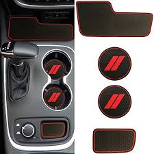 Custom Fit For 2014 Dodge Durango Cup Holder Insert Center Console Liner Trim Mats 5pc Custom Fit Non Slip Storage Bin Mat Set 2014 2015 2016 2017 2018 2 2014 Dodge Durango Dodge Durango Cup Holder Insert
