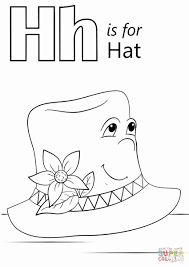 Letter H Coloring Sheet Awesome Letter H Is For Hat Coloring Page In 2020 Alphabet Coloring Pages Abc Coloring Pages Alphabet Preschool