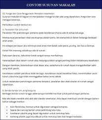 Contoh, seseorang mungkin merasakan kelaparan. Contoh Susunan Makalah Sederhana Baik Benar Lengkap