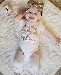 But celebrating half birthdays can be just as much fun, if not more. A Personal Favorite From My Etsy Shop Https Www Etsy Com Listing 496834471 Half Birthday O Baby Photoshoot Girl Half Birthday Baby 6 Month Baby Picture Ideas