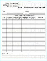 The date of the inspection should be written on the back of your annual maintenance tag. Monthly Fire Extinguisher Inspection Form