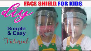 The outer fabric layer is constructed of 65% polyester/35% cotton, middle layer is 100% polyester and the inner fabric layer is constructed of 100% polyester. Face Shield For Kids Diy Protective Face Shield For Children Youtube