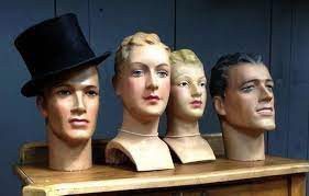 Art Deco Male Hat Display Stands Art Deco Fashion Vintage Mannequin Art Deco Design