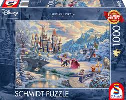 Disney thomas kinkade 4 puzzles mickey & minnie mouse snow white seven new the pumpkin festival thomas kinkade 1000 pc jigsaw puzzle 26.6 x 19 ceaco. Beauty The Beast Winter Enchantment Schmidt Disney Thomas Kinkade Jigsaw Puz Ebay