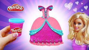 Play Doh Sparkle Dress Princess Barbie Doll Play Doh Art Learning Vide Play Doh Art Princess Barbie Dolls Play Doh For Kids