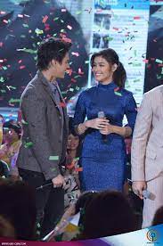 This Is Enrique Gil And Liza Soberano Smiling After Their Performance Of The 2015 Abs Cbn Christmas Station Id Theme Song Thank You For The Love During The