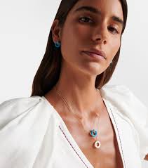 Collier en or 14 ct et turquoise en doré