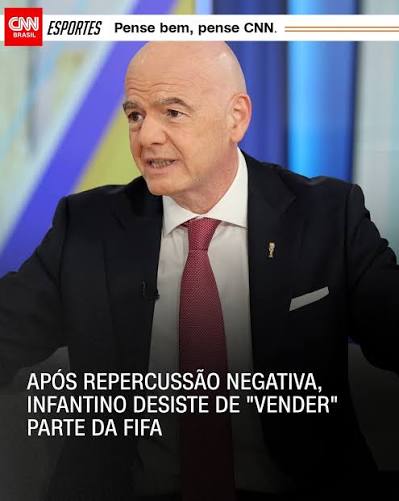 CNN Esportes | PRESIDENTE DA ENTIDADE ALEGA QUE PROJETO GEROU 'DIVIS&Otilde;ES' Gianni Infantino, presidente da Fifa, comunicou nesta sexta (31) a desist&ecirc;ncia... | Instagram