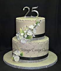 Gateau 25e Anniversaire De Mariage 25 Wedding Anniversary Cake Cake Decorating Wedding Cakes Cake