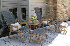 Tna2160 Teak Wicker Lounging Ottoman 2pk With Tna2155 Teak Wicker Basket Loungers Tna2000 Teak Backyard Furniture Patio Decor Teak Patio Furniture