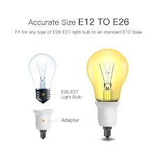 Check spelling or type a new query. Jackyled E12 To E26 E27 Adapter 5pack Chandelier Light Socket E12 To Medium Socket E26 E27 Converter Bulb Base Ada Light Bulb Adapter Light Bulb E27 Light Bulb
