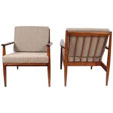 Pair Of Danish Modern Viko Baumritter Solid Walnut Lounge Chairs 1950s Mcm Lounge Chairs Danish Modern Lounge Chair Dining Room Chairs Modern
