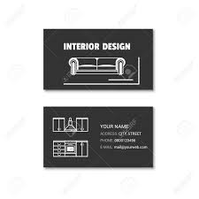 Promote yourself and make yourself known to people for your interior design skills, and do it the proper way by using business cards. Simple Business Card Of Interior Designer Vector Illustration Royalty Free Cliparts Vectors And Stock Illustration Image 75304797