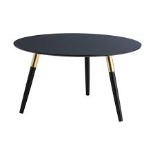 Made of laminated particleboard, the classic black oak woodgrain finish and black h panel feet and black hardware give the stand a fresh look. Vinyl Round Black Oak Coffee Table Fads