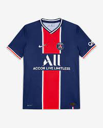 The classic psg look, which consists of a dark blue shirt with a red center striped flanked by two thinner white stripes, was created by fashion designer and former club president daniel hechter in 1973. Paris Saint Germain 2020 21 Nike Home Kit 20 21 Kits Football Shirt Blog