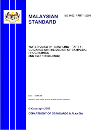 Environmental protection agency (epa) recommended maximum concentrations for pollutants in ambient waters. Ms 1850 Part 1 2006 Standardization Malaysia