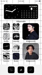 Ios 14 Bts Aesthetic Homescreen Iphone Home Screen Layout Homescreen Homescreen Iphone