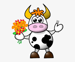 Download How To Set Use Cow With Flowers And Fork Svg Vector Png Image Transparent Png Free Download On Seekpng