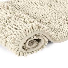 Cream Bath Mat Soft Shaggy Bathroom Rugs Rugs Luxury Microfiber Washable Bath Rug For Floor Bathroom Bedroom Living Room 20 X 32 Inches Lavorist Plush Bath Rugs Cream Bath Mats Washable Bath Rugs