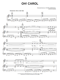 neil sedaka oh carol sheet music notes chords score download printable pdf sheet music sheet music notes music notes